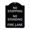 Signmission No Stopping No Standing Fire Lane Heavy-Gauge Aluminum Architectural Sign, 24" x 18", BS-1824-23575 A-DES-BS-1824-23575 - alternate 1